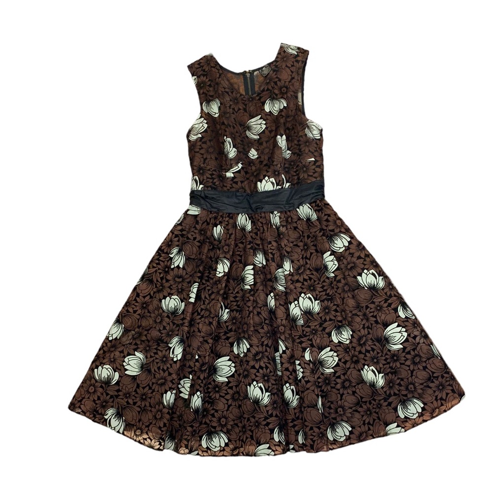 Woman's  Anthropology Frock by Tracey Reece Sleeveless Floral Midi Dress -Size 2